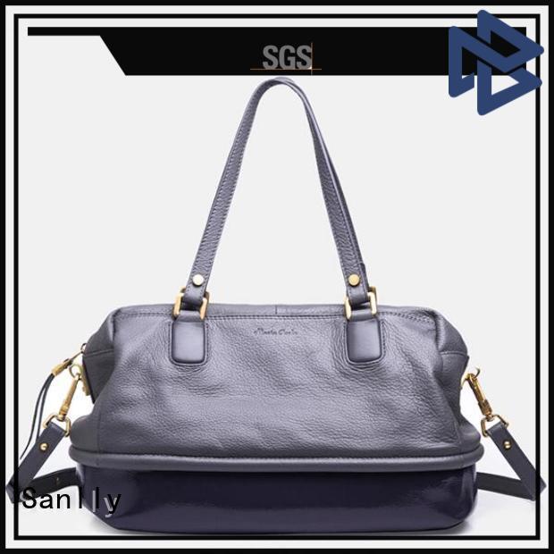 Sanlly favorable in price ladies leather handbags winter suede for women