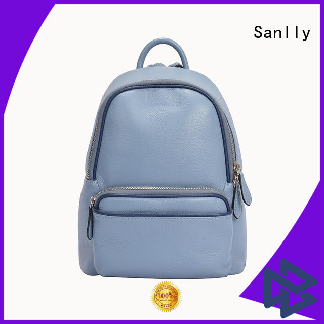 Sanlly real leather backpack style factory for modern women
