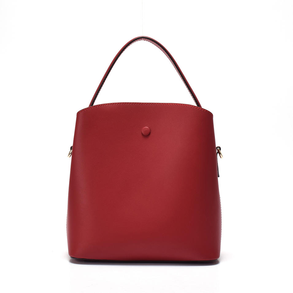 Single shoulder handbag/ leather bucket bag