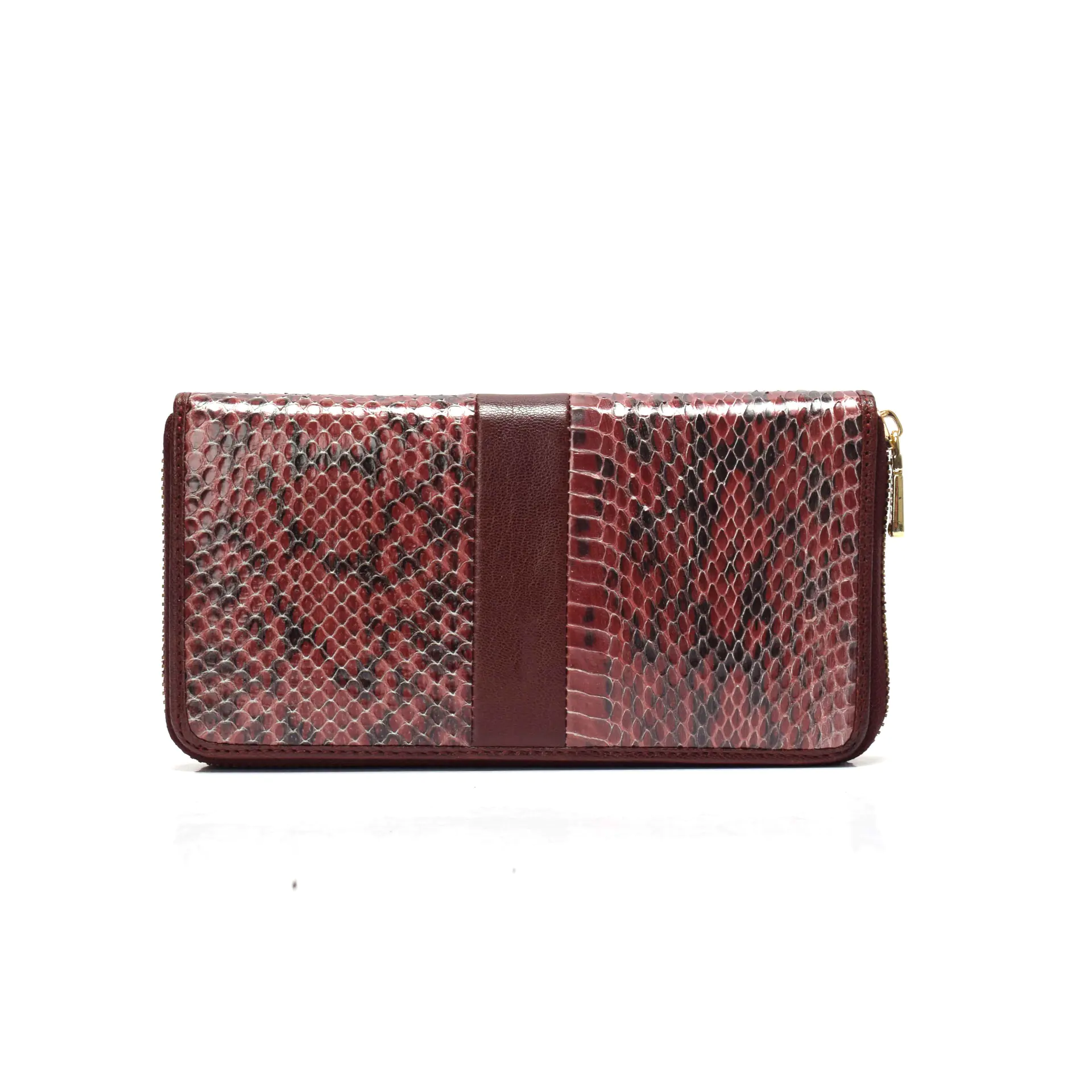Zip wallet for women ladies wallet python wallet in leather  women's leather wallet