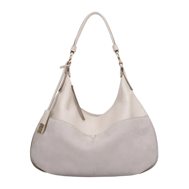leather handbags  newest lady handbag with suede trim