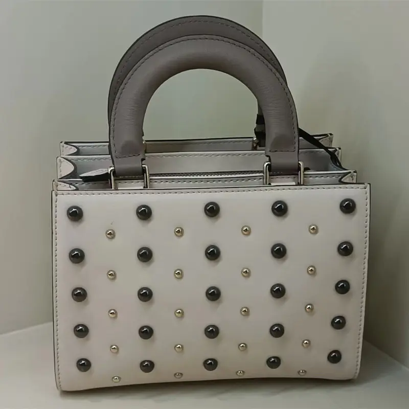 OEM  handbags manufacturer fashion lady handbags with studs trim