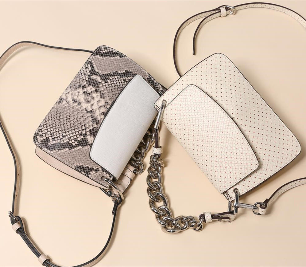 OEM handbag manufacturer fashion lady bags crossbody with snake ebossed pattern trim